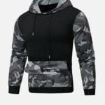 Men's Simple Casual Hoodie with Camo Printed