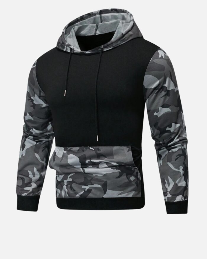 Men's Simple Casual Hoodie with Camo Printed